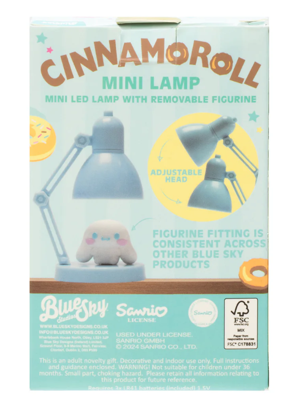 Sanrio Hello Kitty & Friends Cinnamoroll Themed Mini LED Desk Lamp for Decor