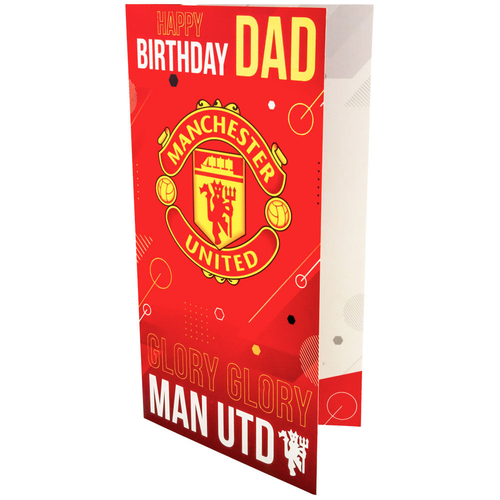 High - Quality Manchester United Football Club Birthday Card for Dads
