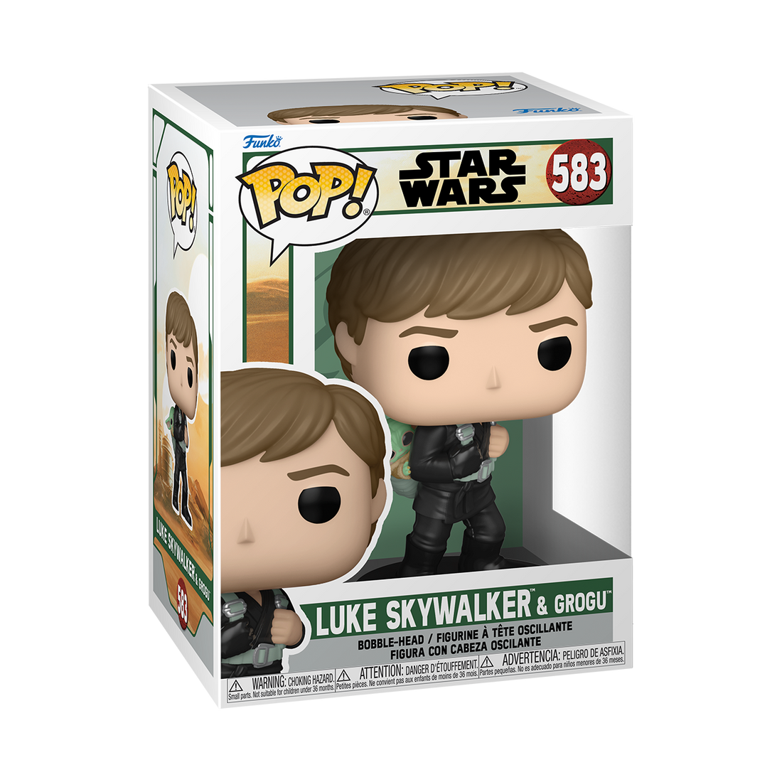 Funko Pop! Vinyl Figure: Luke Skywalker with Grogu from The Book of Boba Fett