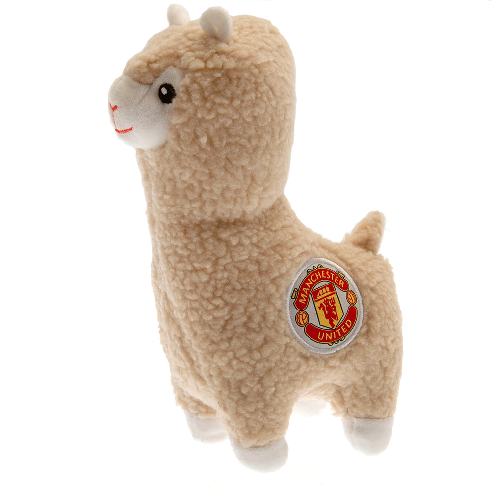 Manchester United Football Club Soft Plush Toy Llama with Full - Colour Woven Crest