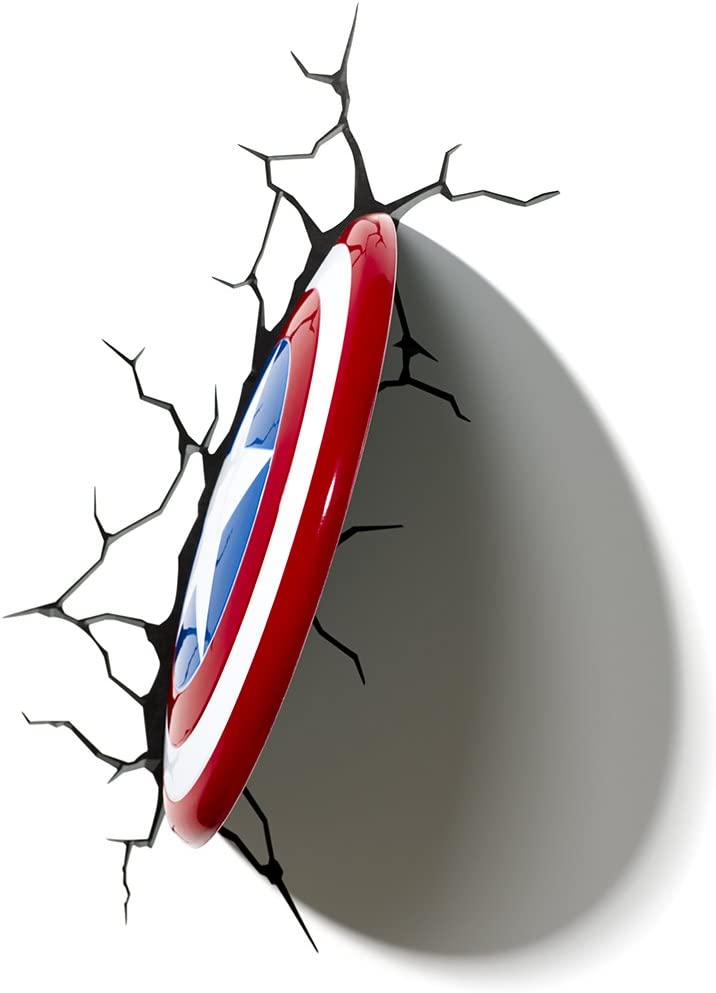 3D Wall - Mounted Decorative Lighting: Marvel Captain America's Shield Illuminator