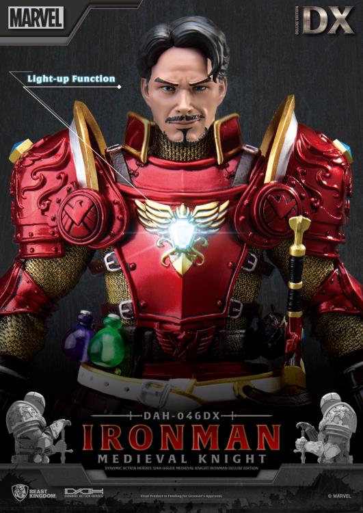 Marvel Deluxe Dynamic Action Heroes Medieval Knight Iron Man Figure
