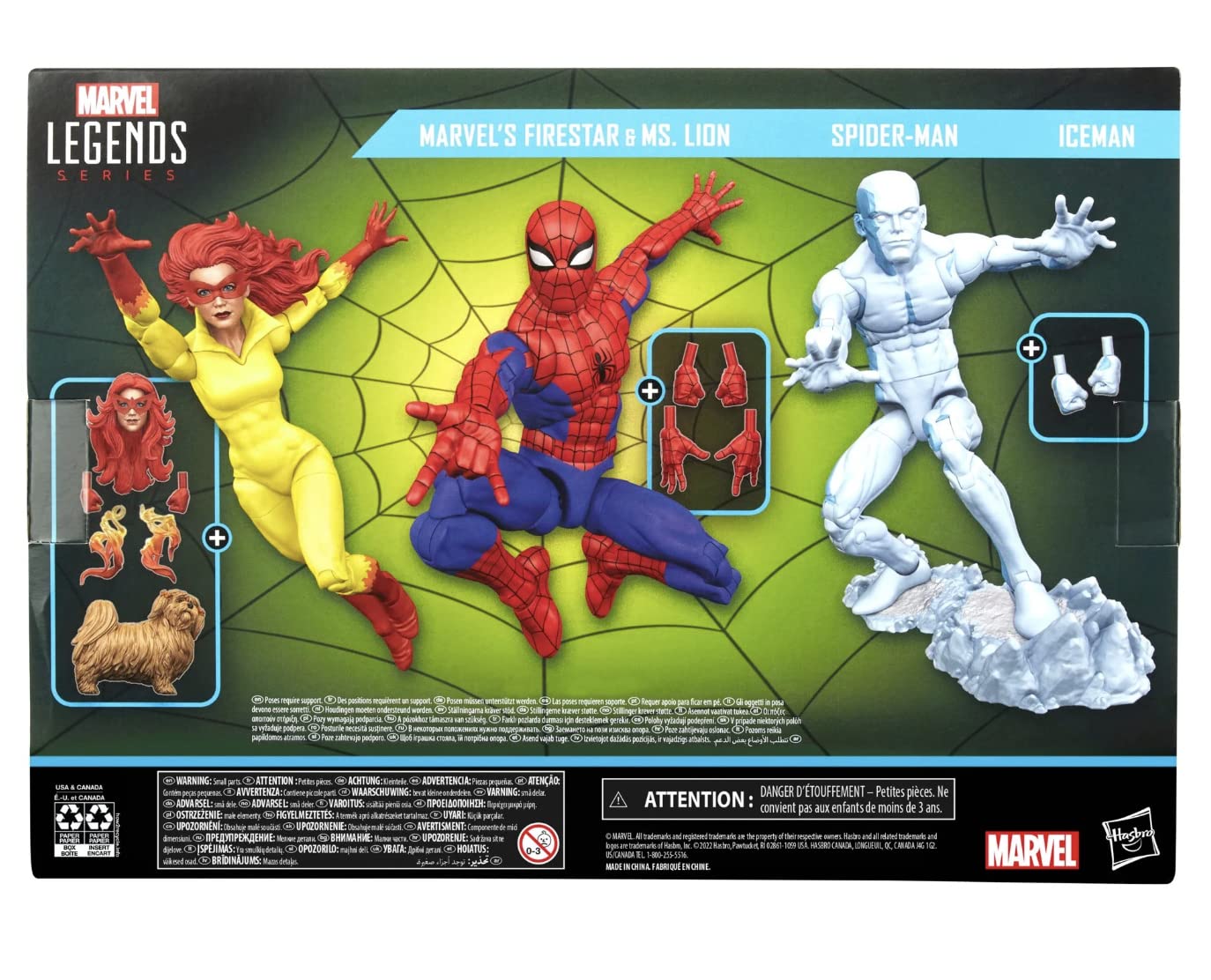 Marvel Legends Series 6 - Inch Scale Action Figures Set: Spider - Man and His Amazing Friends Inspired by 1980s Animated Cartoon