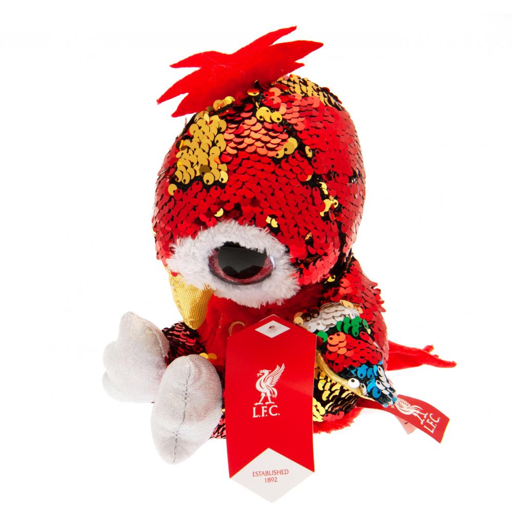 Multi-Colored Sequin Liverpool FC Parrot Teddy with Gold Embroidery