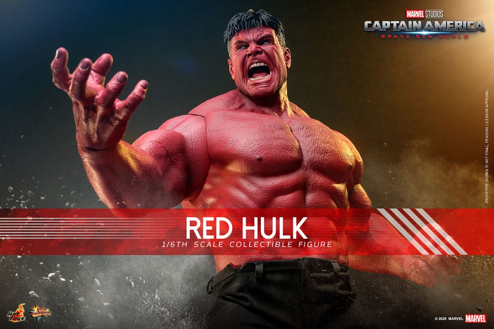 Hot Toys 1/6th Scale Collectible Action Figure of Red Hulk from Captain America: Brave New World