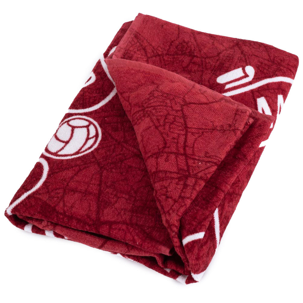 Authentic Manchester United 100% Cotton Velour Beach Towel for Fans