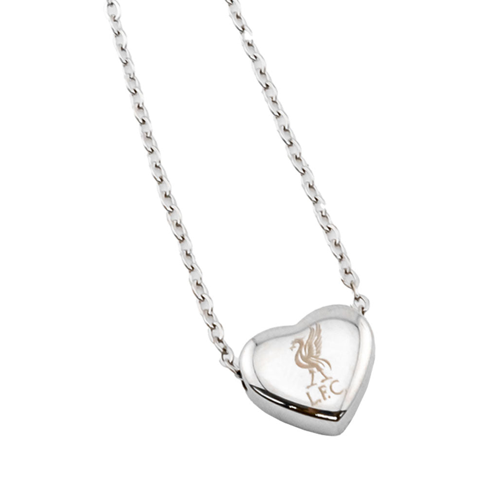 Liverpool FC Stainless Steel Engraved Heart-Shaped Necklace