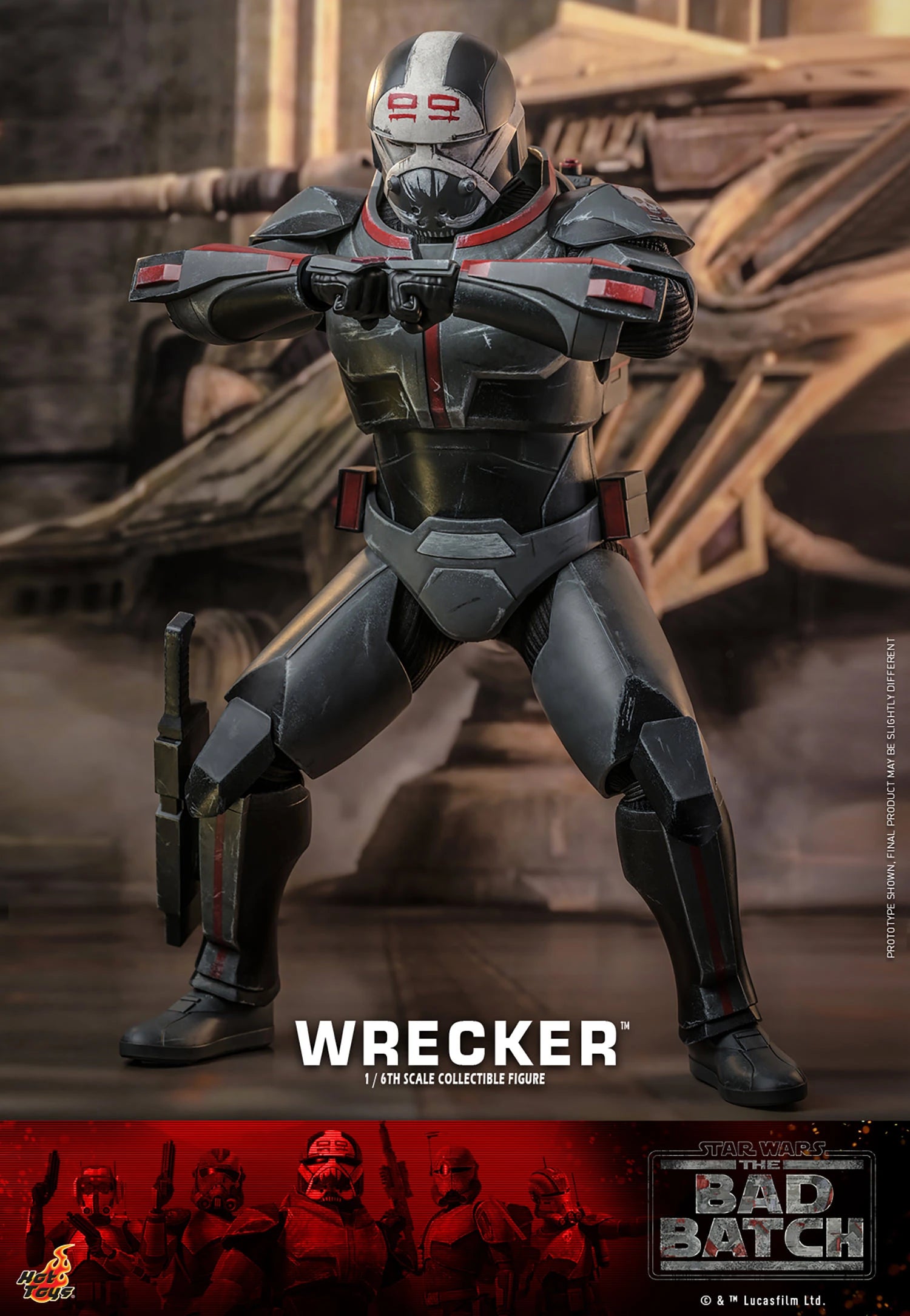 Hot Toys 1/6th Scale Star Wars The Bad Batch Wrecker Collectible Figure
