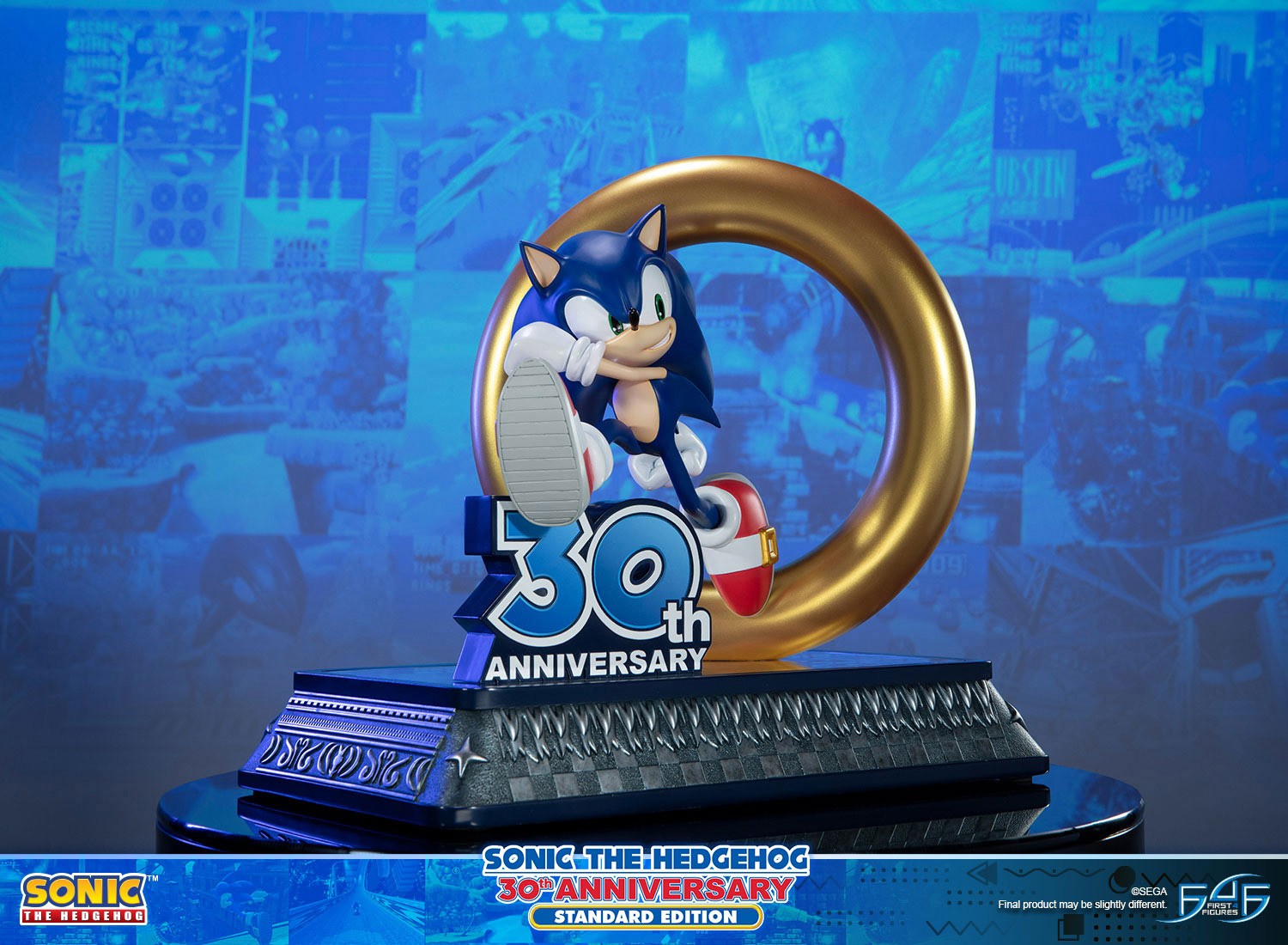 First4Figures Collectible Sonic The Hedgehog 30th Anniversary Sonic Statue for Gaming Enthusiasts