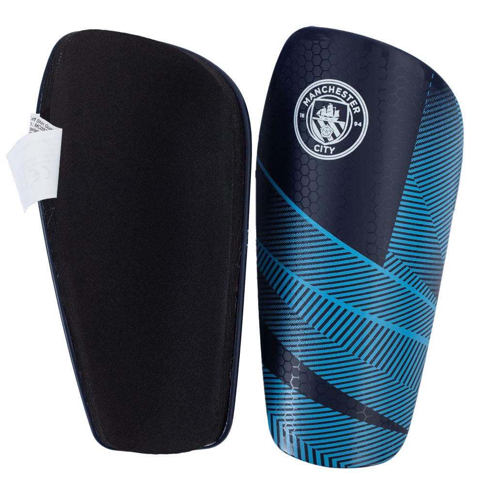 Kids' Manchester City FC Blue Fuse Design Comfortable Shin Pads