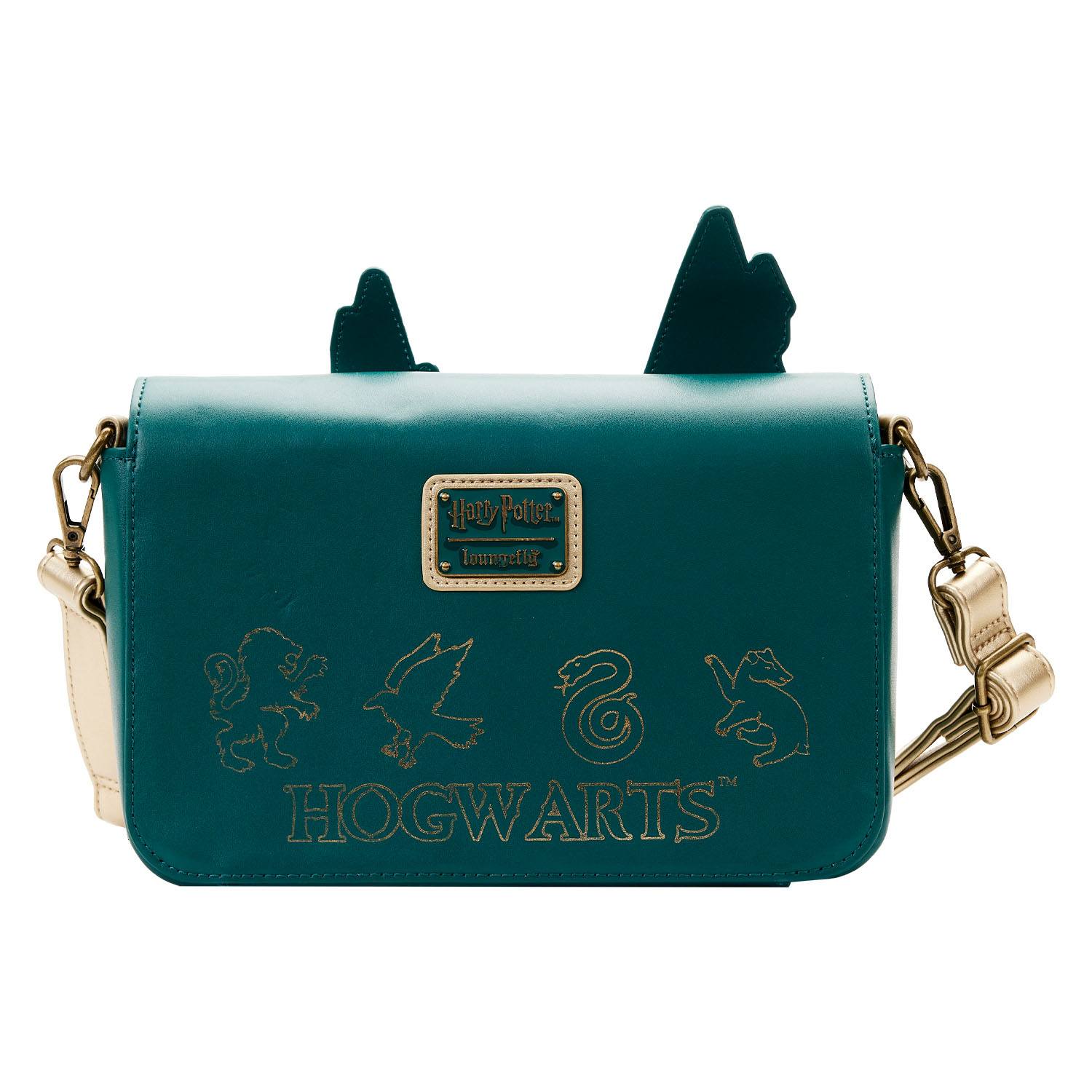 Loungefly Harry Potter Golden Crossbody Bag with Envelope-Shaped Coin Pouch