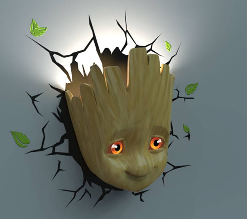 Marvel Guardians of the Galaxy 3D Decorative Night Light Featuring Baby Groot
