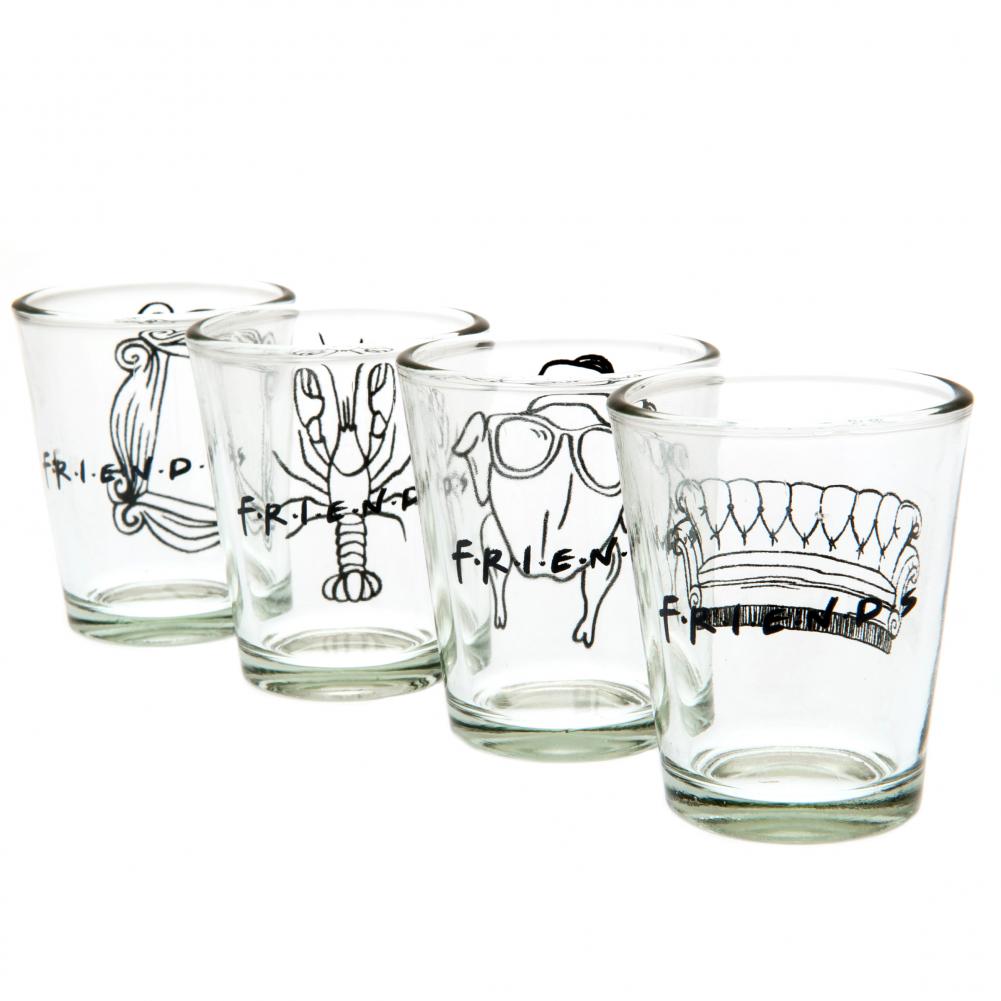 4-Piece Set of Unique Friends-Themed Shot Glasses