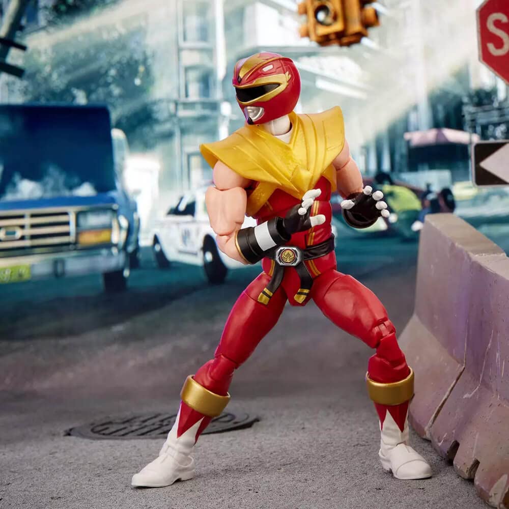 Hasbro Power Rangers x Street Fighter Lightning Collection 15cm Morphed Ken Soaring Falcon Ranger Figurine
