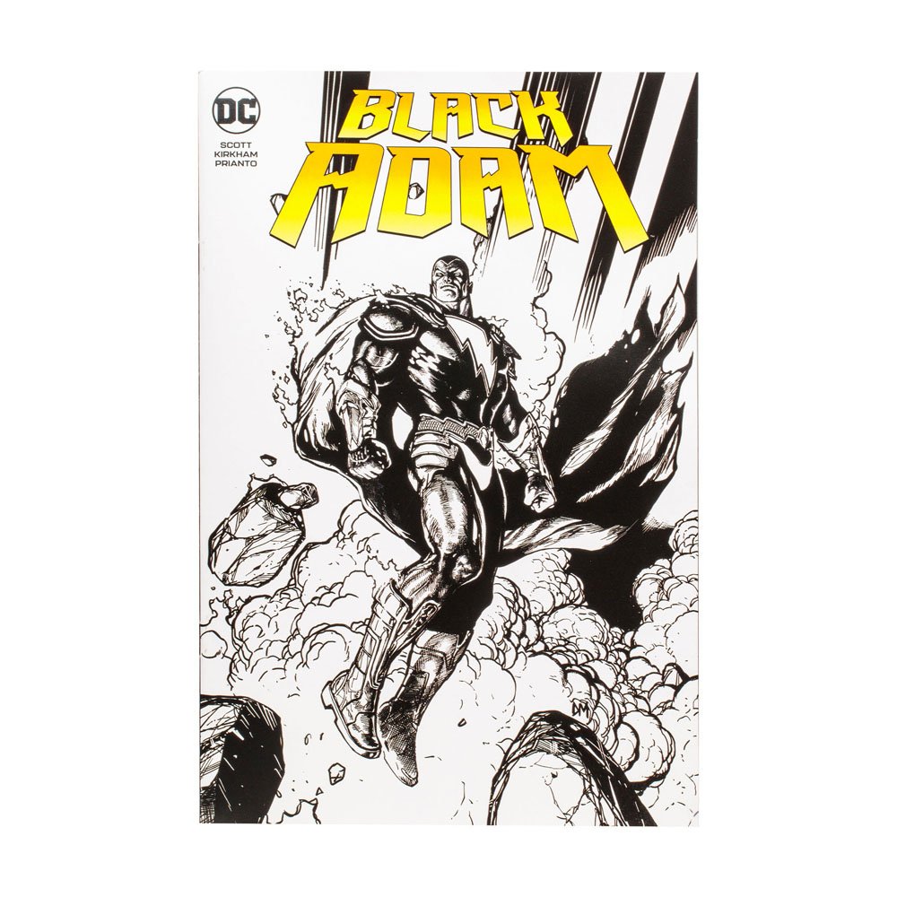 McFarlane DC Direct 7-Inch Black Adam Action Figure with Line Art Variant Comic