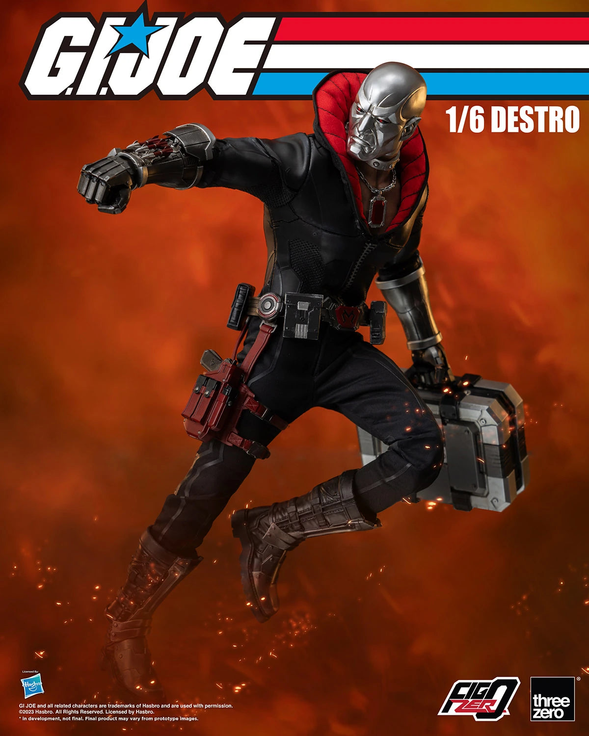 Threezero's G.I. Joe FigZero 1/6 Scale Collectible Action Figure of Destro, the Notorious Arms Dealer