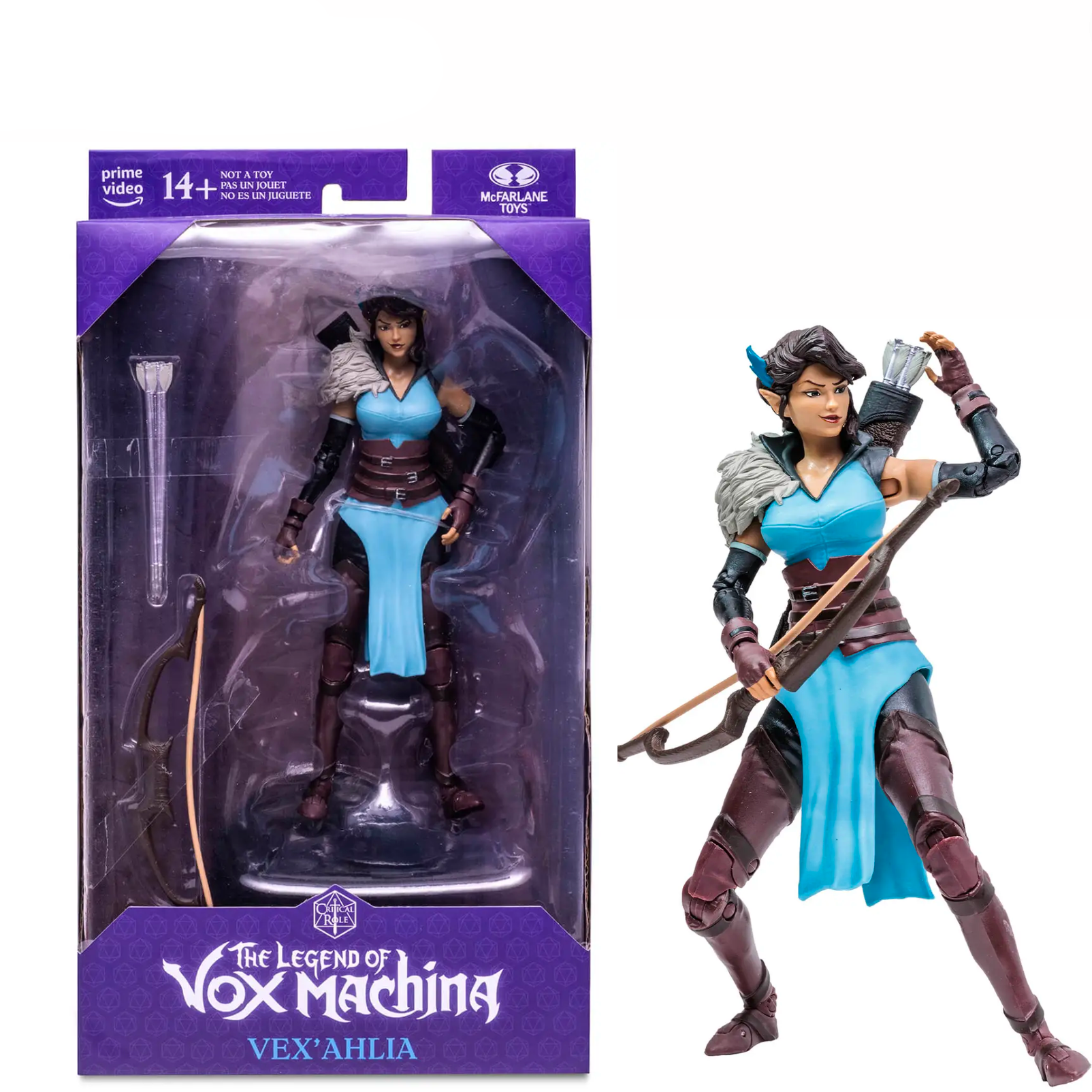 McFarlane Highly Detailed 7 - Inch Critical Role 7 Vox Machina Vex’Ahlia Collectible Action Figure