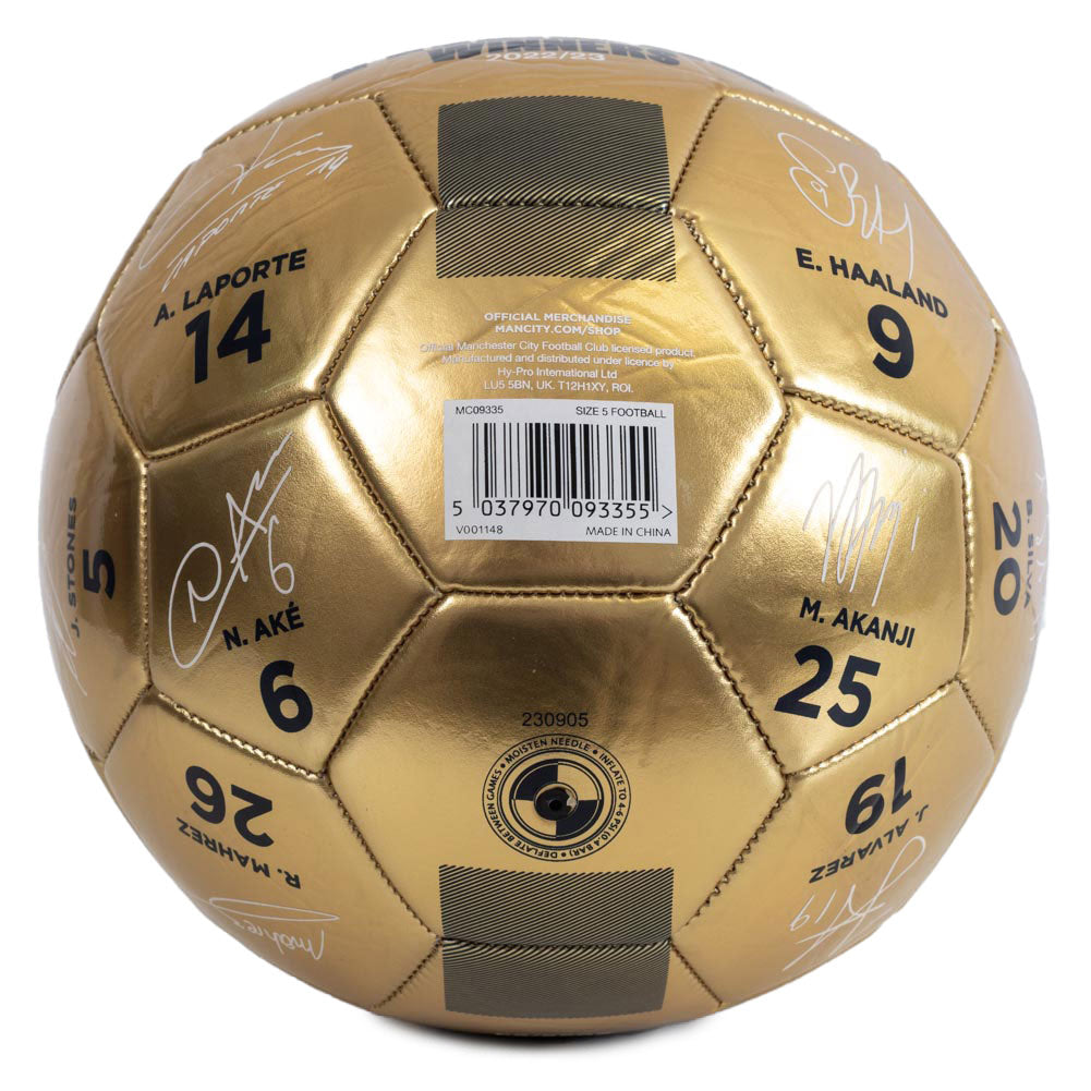 Authentic Manchester City Treble Champions Signed Synthetic Football