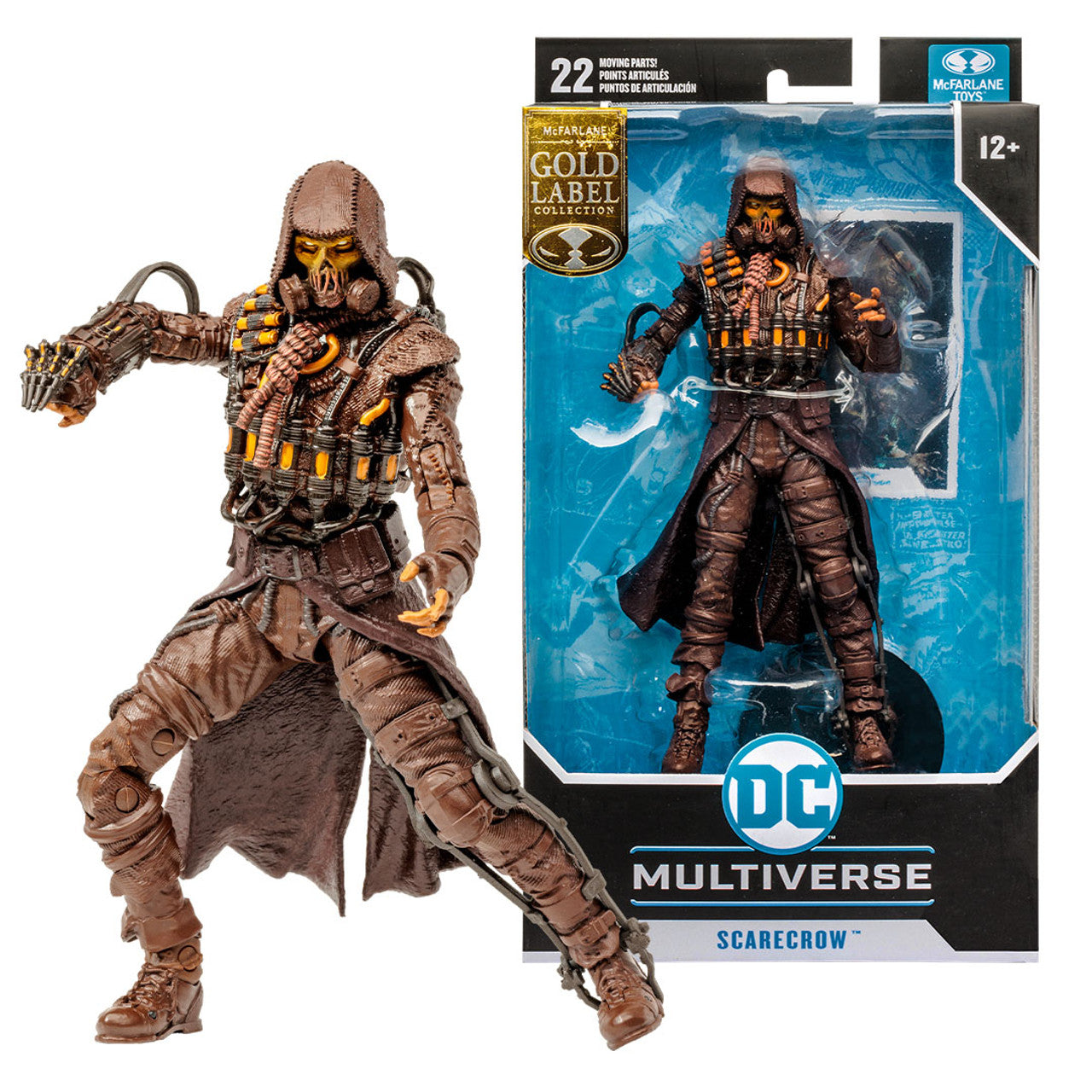 McFarlane DC Multiverse Action Figure - Scarecrow Amber Variant Collectible with Gold Label