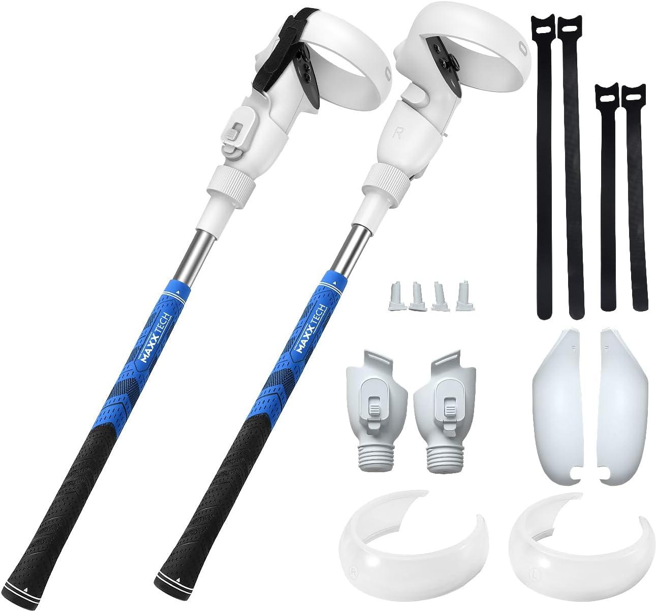 Maxx Tech Professional Virtual Reality Golf Clubs Kit for Meta Quest 2 Headset