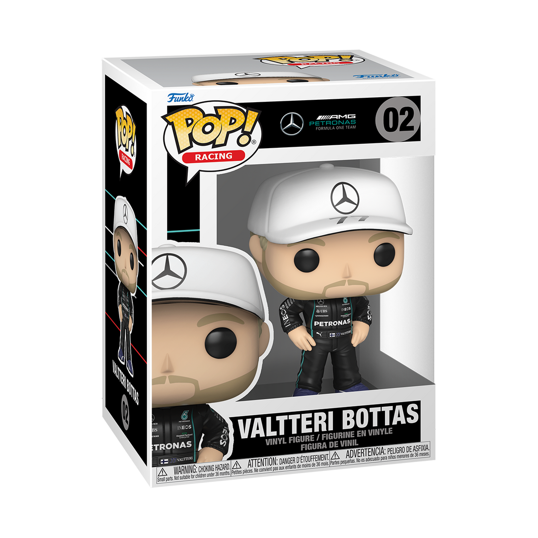 10 cm Tall Funko Pop! Vinyl Figure of Formula 1's Valtteri Bottas