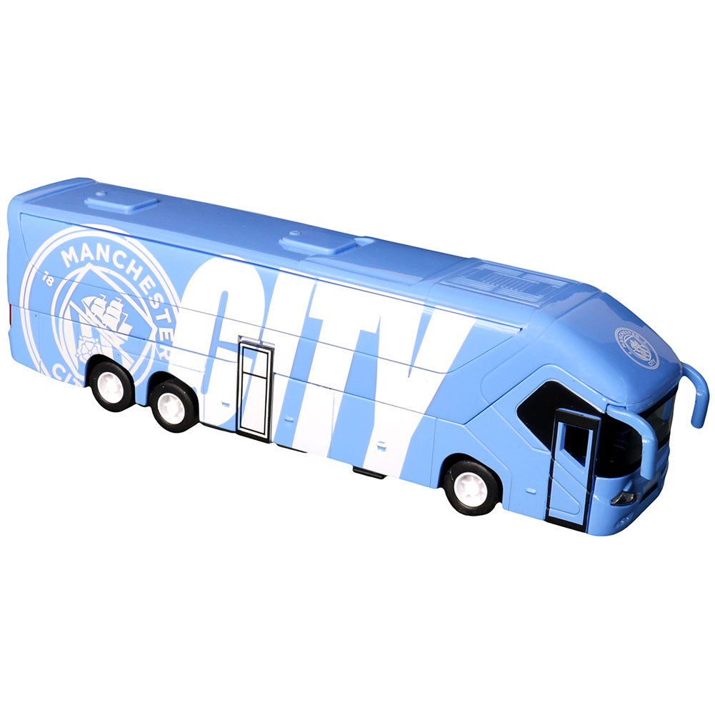 Manchester City Football Club Die - cast Replica Team Bus Collectible