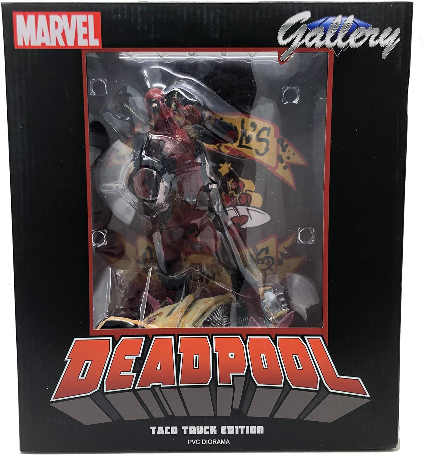 Marvel Gallery High - Quality PVC Deadpool Figure on Destroyed Taco Truck Base