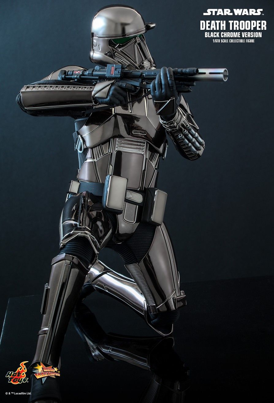 Exclusive Hot Toys 1/6 Scale Star Wars Black Chrome Death Trooper Collectible