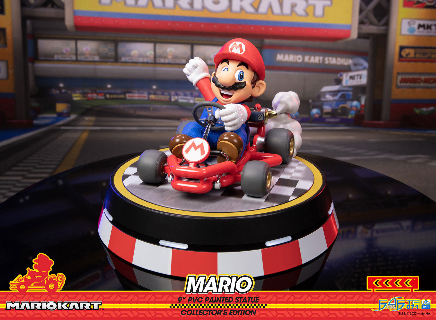 Collector's Edition Mario Kart Super Mario PVC Statue with LED Base