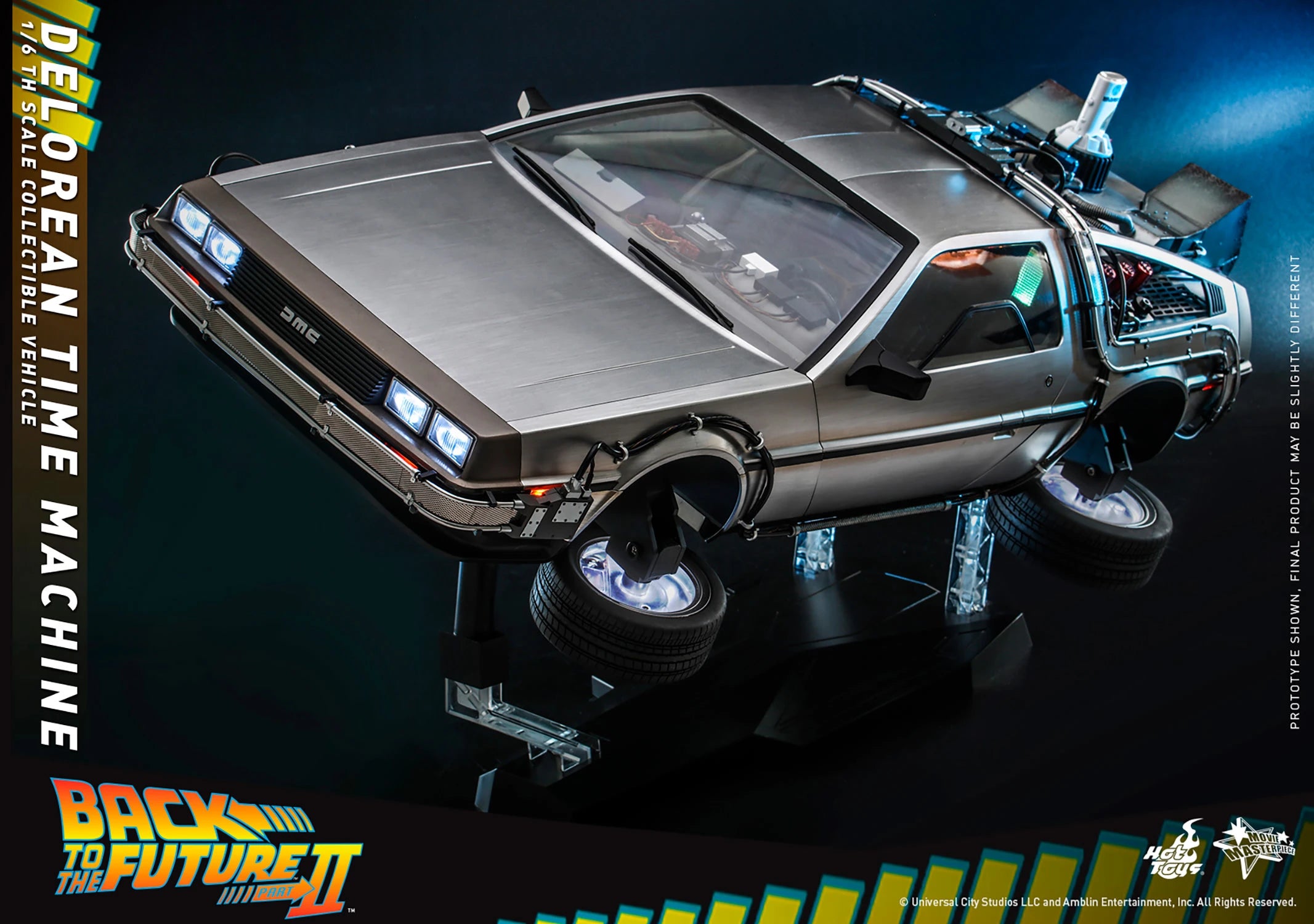 Hot Toys 1/6th Scale Foldable Hover DeLorean Time Machine from Back to the Future II