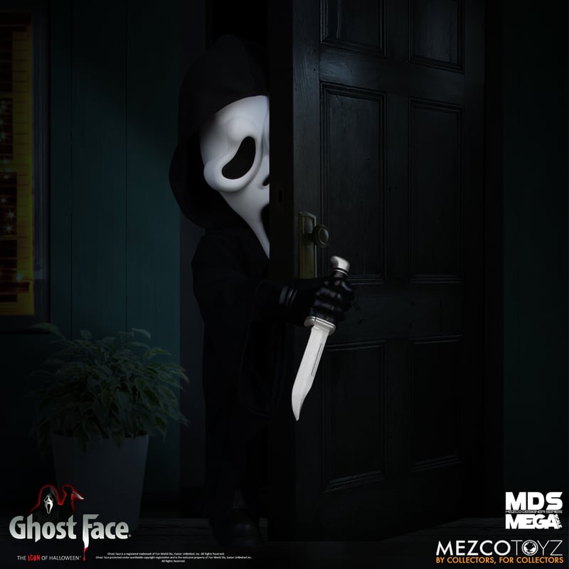 Mega Scale 15-inch Ghost Face Figure from Mezco Designer Series