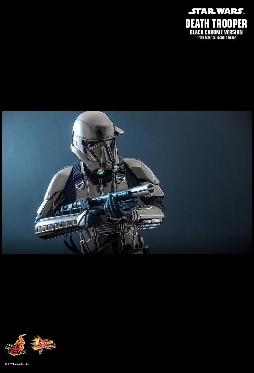 Exclusive Hot Toys 1/6 Scale Star Wars Black Chrome Death Trooper Collectible