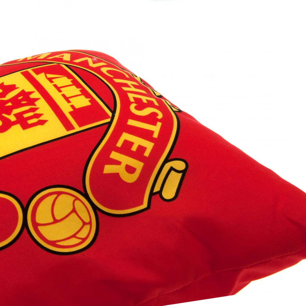 Vibrant Red Manchester United Football Club Decorative Cushion