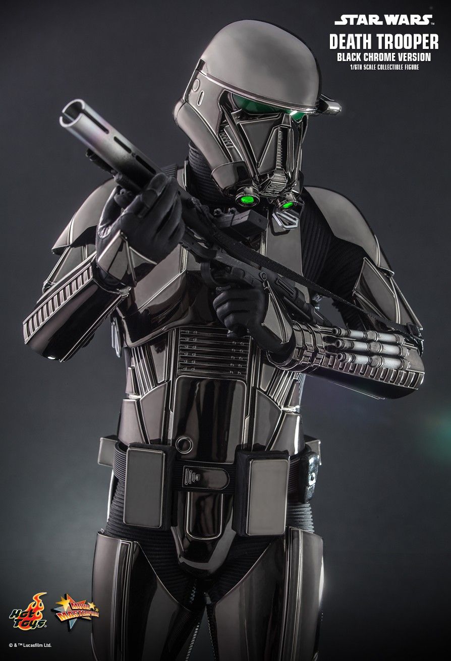 Exclusive Hot Toys 1/6 Scale Star Wars Black Chrome Death Trooper Collectible