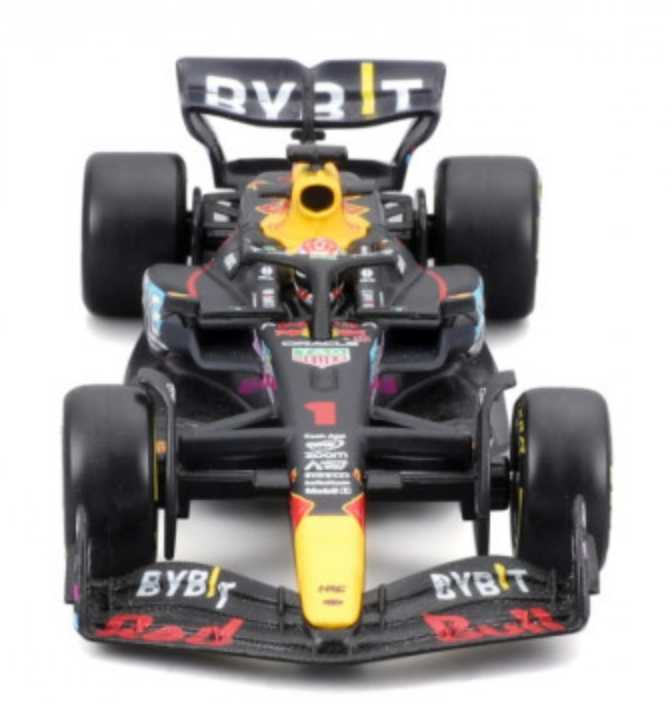 Official 1:43 Scale Diecast Model of Formula 1 Red Bull Racing RB19 Driven by Max Verstappen with Helmet