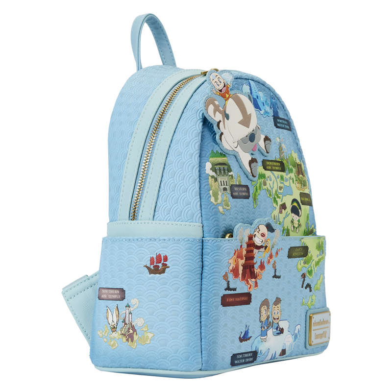 Loungefly Licensed Nickelodeon Avatar The Last Airbender Map of the Four Nations Mini Backpack for Fashionable Travelers