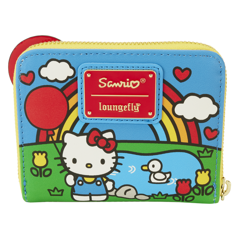 Loungefly Sanrio Hello Kitty 50th Anniversary Metallic Zip Around Tote Bag with Coin Bag