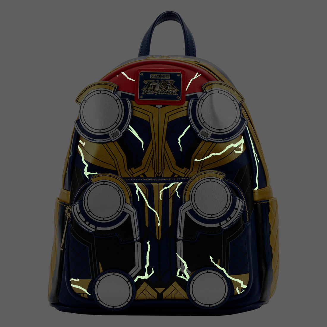 Loungefly Licensed Marvel Thor: Love And Thunder Themed Cosplay Glow-In-The-Dark Mini Backpack for Travel and Daily Use