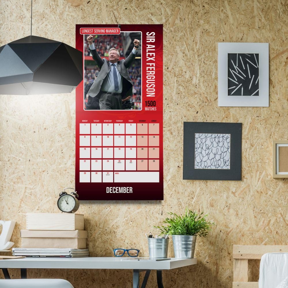 2025 Manchester United Football Club Legends Square Wall Calendar