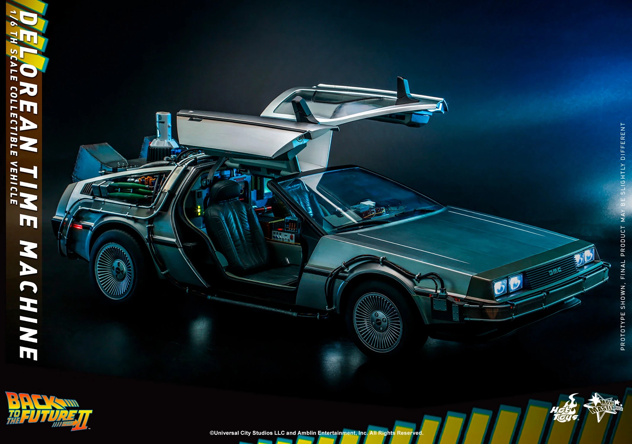 Hot Toys 1/6th Scale Foldable Hover DeLorean Time Machine from Back to the Future II