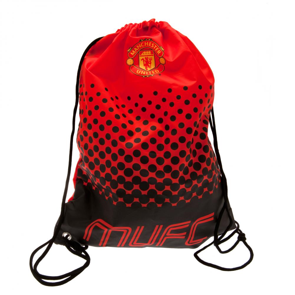 Manchester United Football Club Faded Design Polyester Gym Sports Bag for Fitness
