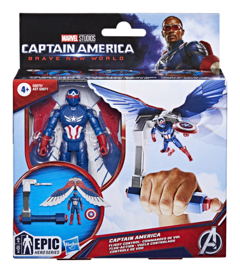 Marvel Captain America Brave New World - Collectible Marvel's Falcon Flight Control Action Figure for Kids and Super Hero Enthusiasts