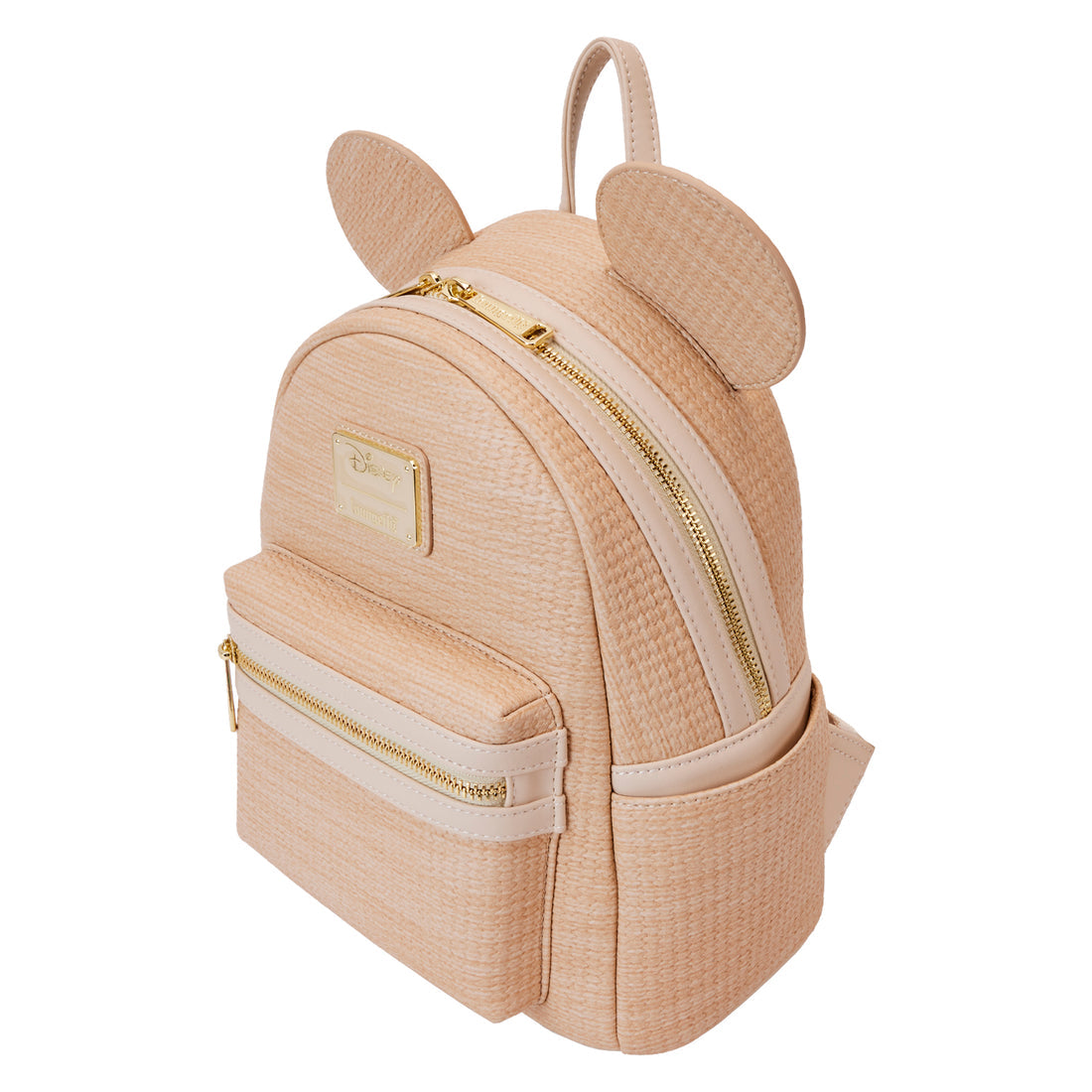 Loungefly Disney Mickey Cosplay Mini Backpack with Woven Straw - like Texture