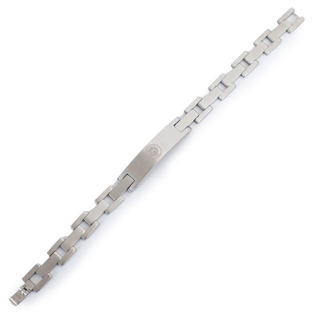 Engraved Manchester City Stainless Steel Link Bracelet for Fans