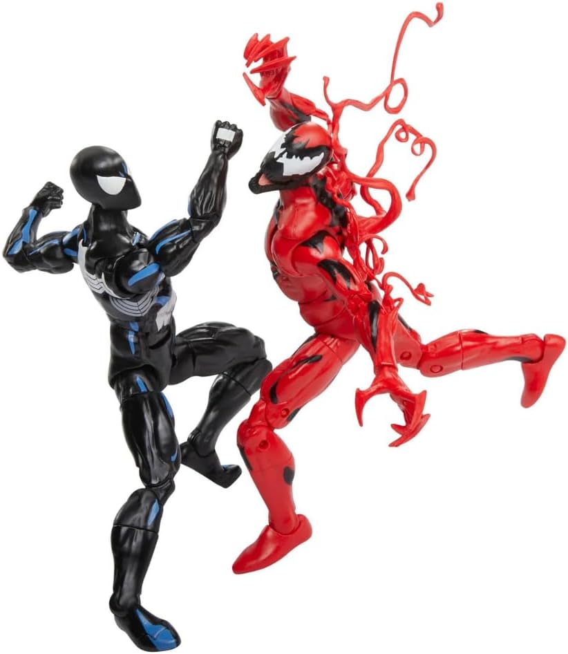 Marvel Legends Series Collectible 6-Inch Scale Action Figures Set of Spider-Man with Symbiote and Carnage
