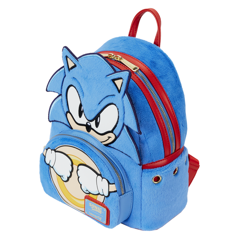 Loungefly Plush Mini Backpack Inspired by Sega's Sonic the Hedgehog