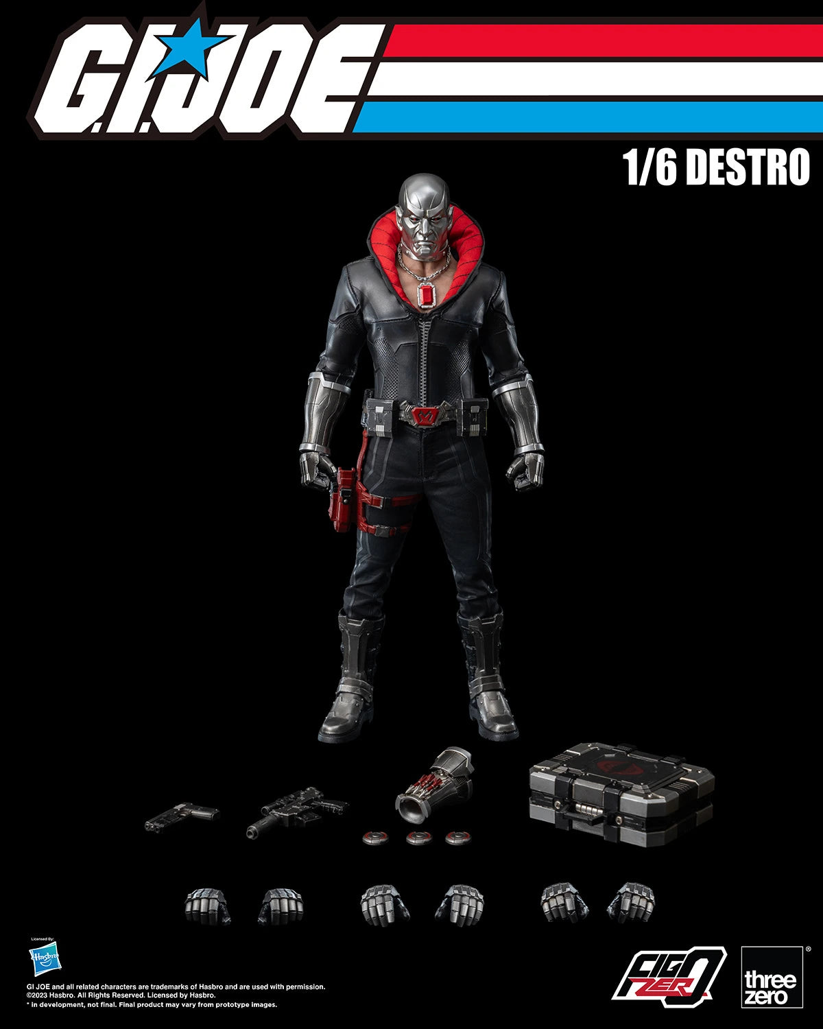 Threezero's G.I. Joe FigZero 1/6 Scale Collectible Action Figure of Destro, the Notorious Arms Dealer