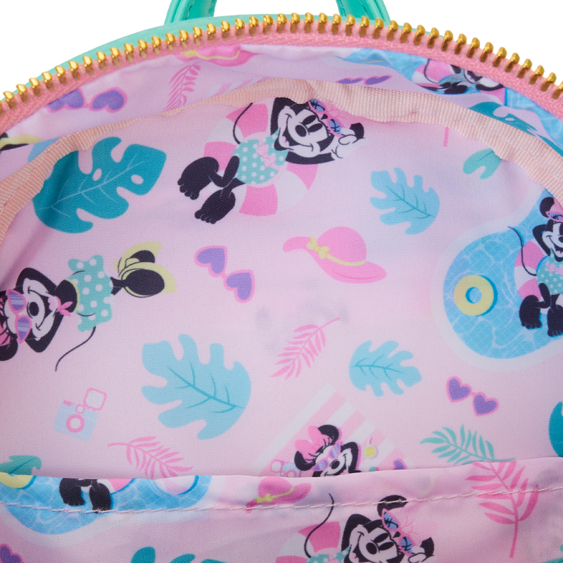 Loungefly Brand Minnie Mouse-Themed Vacation-Style Mini Backpack for Casual Outings