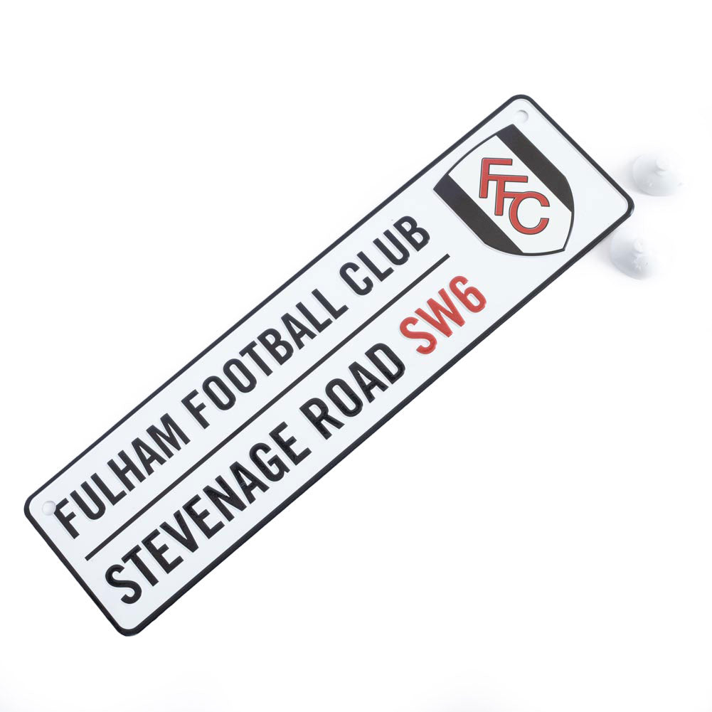 Stamped Metal Fulham FC Window Sign for Easy Display