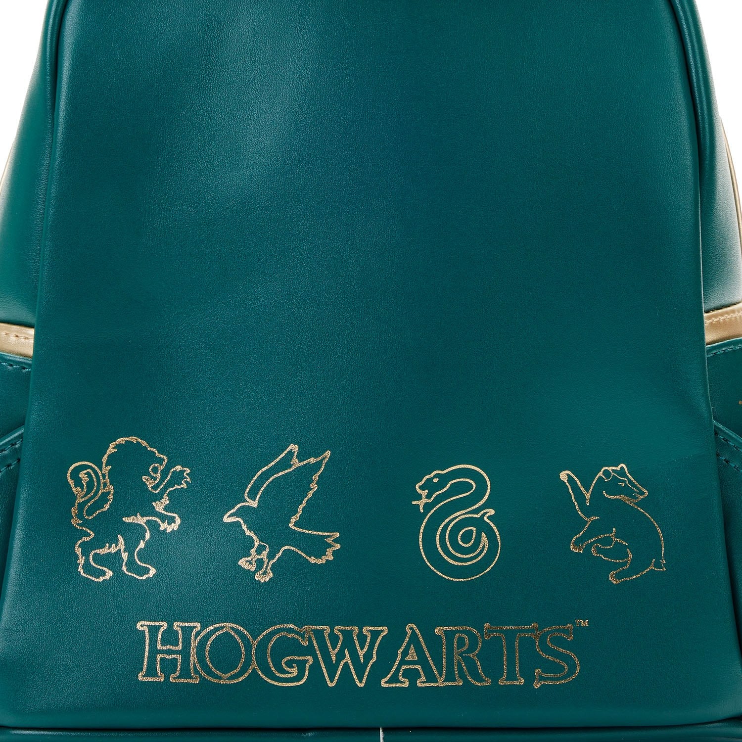Loungefly Branded Harry Potter Themed Golden Hogwarts Castle Design Mini Backpack for Fans